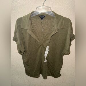 Banana Republic Olive Button Down Shirt